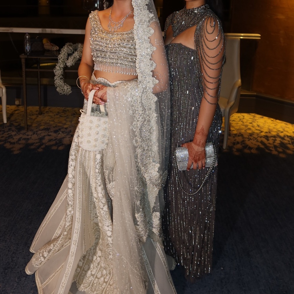 Gray/ silver evening gown